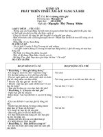 Giáo án lớp 3 tuổi