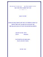 Đánh giá hoạt động giết mổ và ô nhiễm vi sinh vật trong thịt lợn tại một số cơ sở giết mổ trên địa bàn quận lê chân thành phố hải phòng