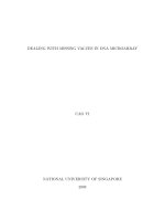 Dealing with missing values in DNA microarray 