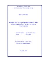 Đánh giá thực trạng và định hướng phát triển hệ thống điểm dân cư huyện tam dương, tỉnh vĩnh phúc