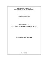 Tính h khả vi của hàm nhiều biến và ứng dụng