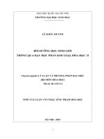 TÓM TẮT LUẬN VĂN THẠC SĨ BỒI DƯỠNG HỌC SINH GIỎI THÔNG QUA DẠY PHẦN KIM LOẠI HÓA HỌC 12