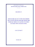 Đánh giá hiệu quả xử lý nước thải chế biến thủy sản bằng phương pháp hiếu khí kết hợp với bãi lọc trồng cây tại công ty cổ phẩn xuất khẩu thủy sản quảng ninh 2