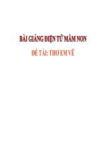 Bài giảng điện tử mầm non lớp Chồi đề tài Thơ Em vẽ hay