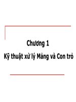 Kĩ thuật xử lý mảng và con trỏ