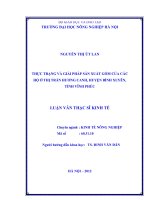 Thực trạng và giải pháp sản xuất gốm của các hộ ở thị trấn hương canh, huyện bình xuyên, tỉnh vĩnh phúc