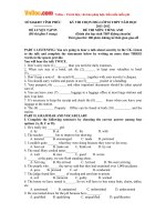 Đề thi học sinh giỏi tiếng anh lớp 10 tỉnh vĩnh phúc năm học 2011   2012