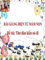 Bài giảng điện tử mầm non lớp Chồi đề tài Thơ Đàn kiến nó đi