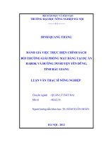 Đánh giá việc thực hiện chính sách bồi thường giải phóng mặt bằng tại dự án HABOK và đường 293 huyện yên dũng, tỉnh bắc giang