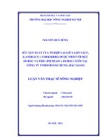 Sức sản xuất của tổ hợp lai giữa lợn nái f1 (landrace x yorkshirre) được phối với đực duroc và pidu (pietrain x duroc) nuôi tại công ty trách nhiệm hữu hạn hoàng hưng, bắc giang
