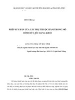 Phép suy dẫn của các phụ thuộc hàm trong mô hình dữ liệu dạng khối