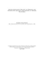 Application level quality of service and information quality provisioning in sensor networks