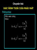 XÁC ĐỊNH TUỔI CỦA MẪU VẬT