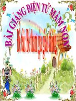 Bài giảng điện tử mầm non lớp Chồi đề tài Bé tham gia giao thông