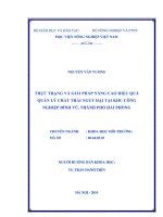 Thực trạng và giải pháp nâng cao hiệu quả quản lý chất thải nguy hại tại khu công nghiệp đình vũ, thành phố hải phòng