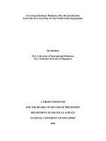 Government industry relations after decentralization from the five year plan to the world trade organization 
