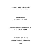 A study of alginate matrices as anti microbial wound dressing 
