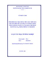 Tình hình mắc hội chứng tiêu chảy trên đàn lợn con theo mẹ tại công ty cổ phần giống chăn nuôi bắc giang và ứng dụng chế phẩm hanvet k t ehi trong phòng và trị bệnh