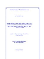 Đánh giá hiện trạng môi trường và đề xuất giải pháp xử lý tại làng nghề giết mổ gia súc phúc lâm xã hoàng ninh huyện việt yên tỉnh bắc giang