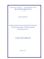 Đánh giá công tác đấu giá quyền sử dụng đất tại thị xã sông công   tỉnh thái nguyên giai đoạn 2011   2013