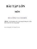 Đề tài : “tìm hiểu,phân tích và xây dựng hệ thống đo và điều khiển nhiệt độ lò sấy công nghiệp”
