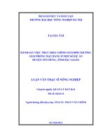 Đánh giá việc thực hiện chính sách bồi thường giải phóng mặt bằng ở một số dự án huyện yên dũng, tỉnh bắc giang