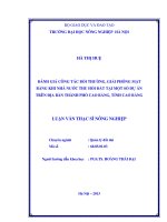 Đánh giá công tác bồi thường, giải phóng mặt bằng khi nhà nước thu hồi đất tại một số dự án trên địa bàn thành phố cao bằng, tỉnh cao bằng