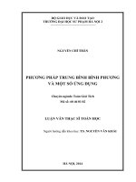 Phương pháp trung bình bình phương và một số ứng dụng