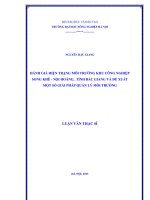 Đánh giá hiện trạng môi trường khu công nghiệp song khê nội hoàng tỉnh bắc giang và đề xuất một số giải pháp giảm thiểu ô nhiễm quản lý môi trường