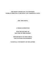 Job shop scheduling to minimize work in process, earliness and tardiness costs 