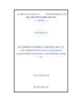 XÁC ĐỊNH mật độ TRỒNG và THỜI GIAN THU cắt CHO 2 GIỐNG cỏ STYLO CIAT và STYLO PLUS (STYLOSANTHES GUIANENSIS sw) tại NGHĨA đàn, NGHỆ AN