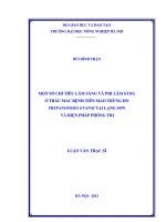 Một số chỉ tiêu lâm sàng và phi lâm sàng ở trâu mắc bệnh tiên mao trùng do trypanosoma evansi tại lạng sơn và biện pháp điều trị