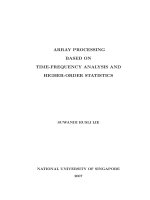 Array processing based on time frequency analysis and higher order statistics