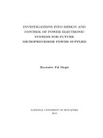 Investigations into design and control of power electronic systems for future microprocessor power supplies 