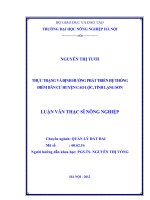 Thực trạng và định hướng phát triển hệ thống điểm dân cư huyện cao lộc, tỉnh lạng sơn