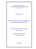 Nghiên cứu phát triển sản xuất bưởi sửu tại huyện đoan hùng, tỉnh phú thọ