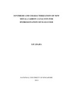 Synthesis and characterization of new metal carbon catalysts for hydrogenation of d glucose 