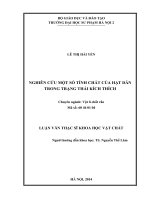 Nghiên cứu một số tính chất của hạt dẫn trong trạng thái kích thích