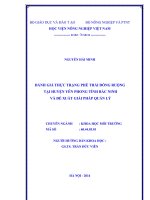 ĐÁNH GIÁ THỰC TRẠNG PHẾ THẢI ĐỒNG RUỘNG tại HUYỆN yên PHONG TỈNH bắc NINH và đề XUẤT GIẢI PHÁP QUẢN lý