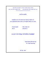 NGHIÊN cứu ỨNG DỤNG kỹ THUẬT PHÂN tử xác ĐỊNH PHYTOPLASMA gây BỆNH TRÊN cây mía