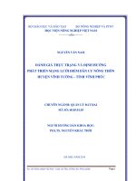 Đánh giá thực trạng và định hướng phát triển mạng lưới điểm dân cư nông thôn huyện vĩnh tường   tỉnh vĩnh phúc