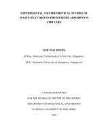 Experimental and theoretical studies of waste heat driven pressurized adsorption chillers 