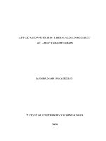 Application specific thermal management of computer systems