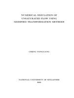 Numerical simulation of unsaturated flow using modified transformation methods 