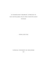 An information theoretic approach to non centralized multi  user communication systems 