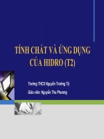 Hoa 8  tinh chat ung dung cua hidro Tiet 2