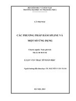 Các phương pháp hàm Spline và một số ứng dụng