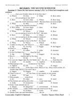 Ôn tập Anh 6 Kì 2 Language Focus