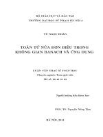 Toán tử nửa đơn điệu trong không gian banach và ứng dụng