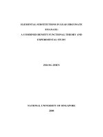 Elemental substitution in lead zirconate titanate a combined density functional theory and experimental method 